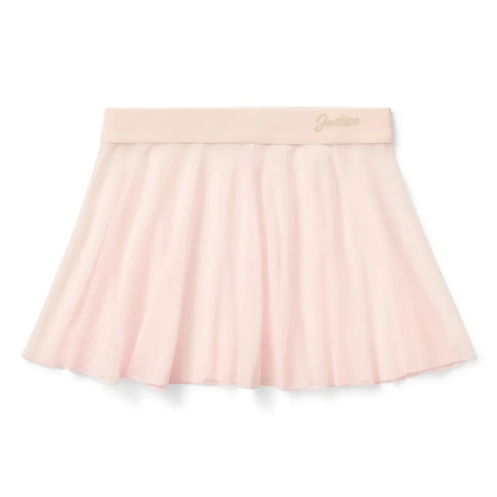 JUSTICE Girls Pink Mesh Ballet Dance Skirt SIZE 4 NEW